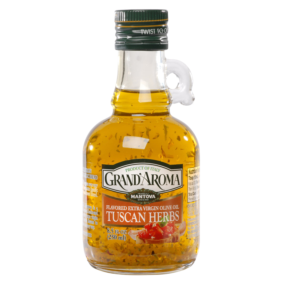 Mantova Grand'Aroma Tuscan Herbs Extra Virgin Olive Oil, 8.5 oz