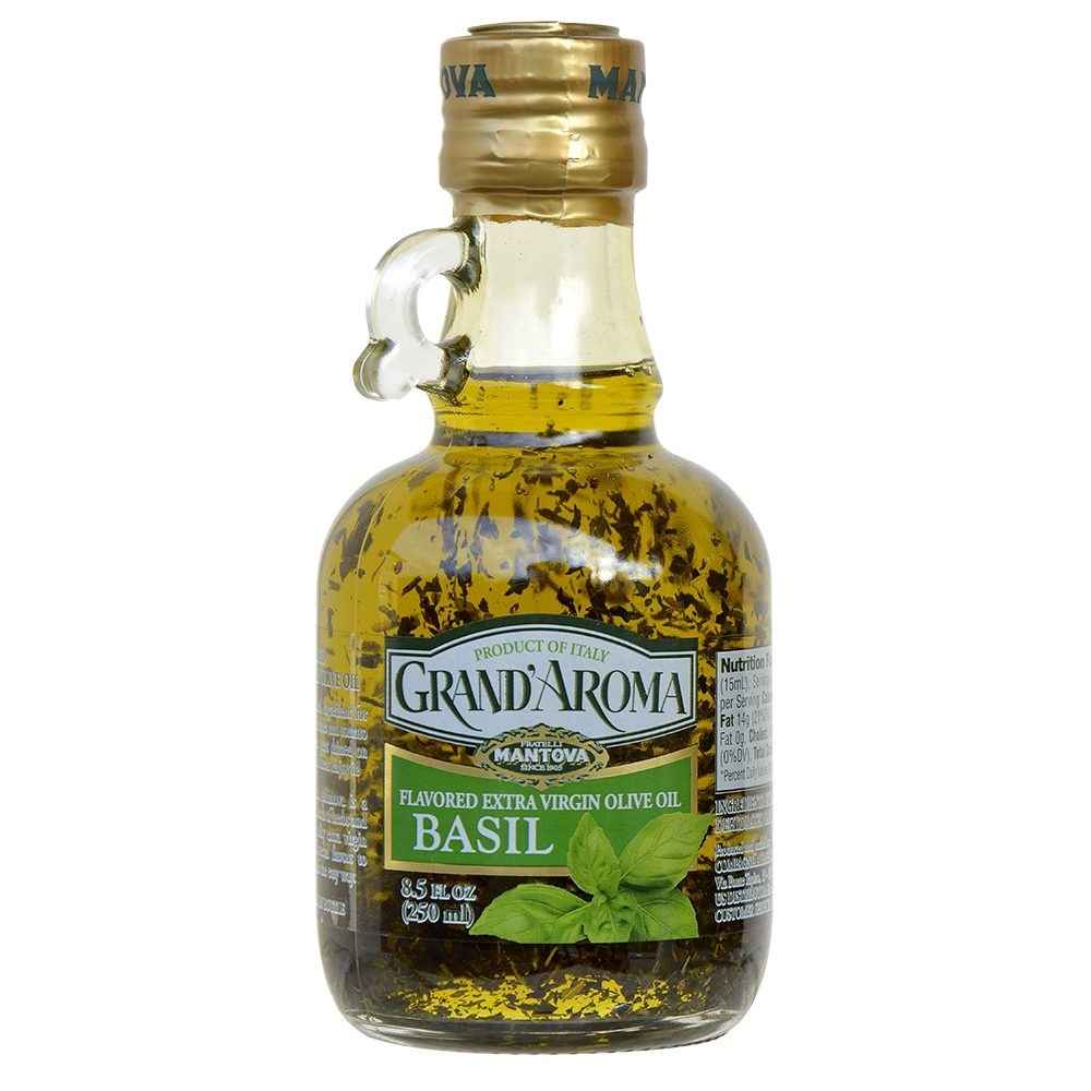 
                  
                    Mantova Grand'Aroma Flavored Extra Virgin Olive Oil Variety Set: Piccante, Basil, Garlic, Tuscan Herbs, 8.5 fl oz each
                  
                