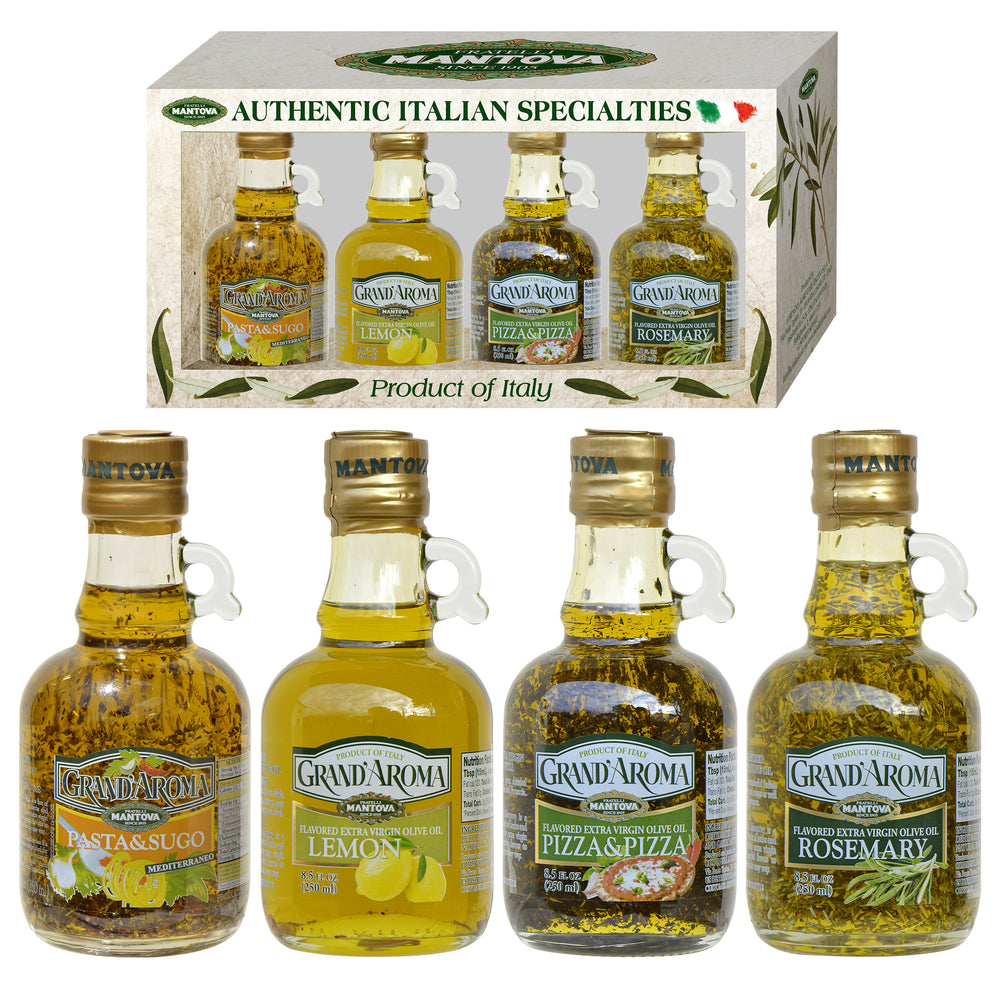Mantova Grand'Aroma Flavored Extra Virgin Olive Oil Variety Set