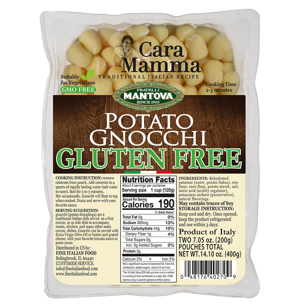 Mantova Gluten-Free Potato Gnocchi, 14.10 oz. – Mantova Fine