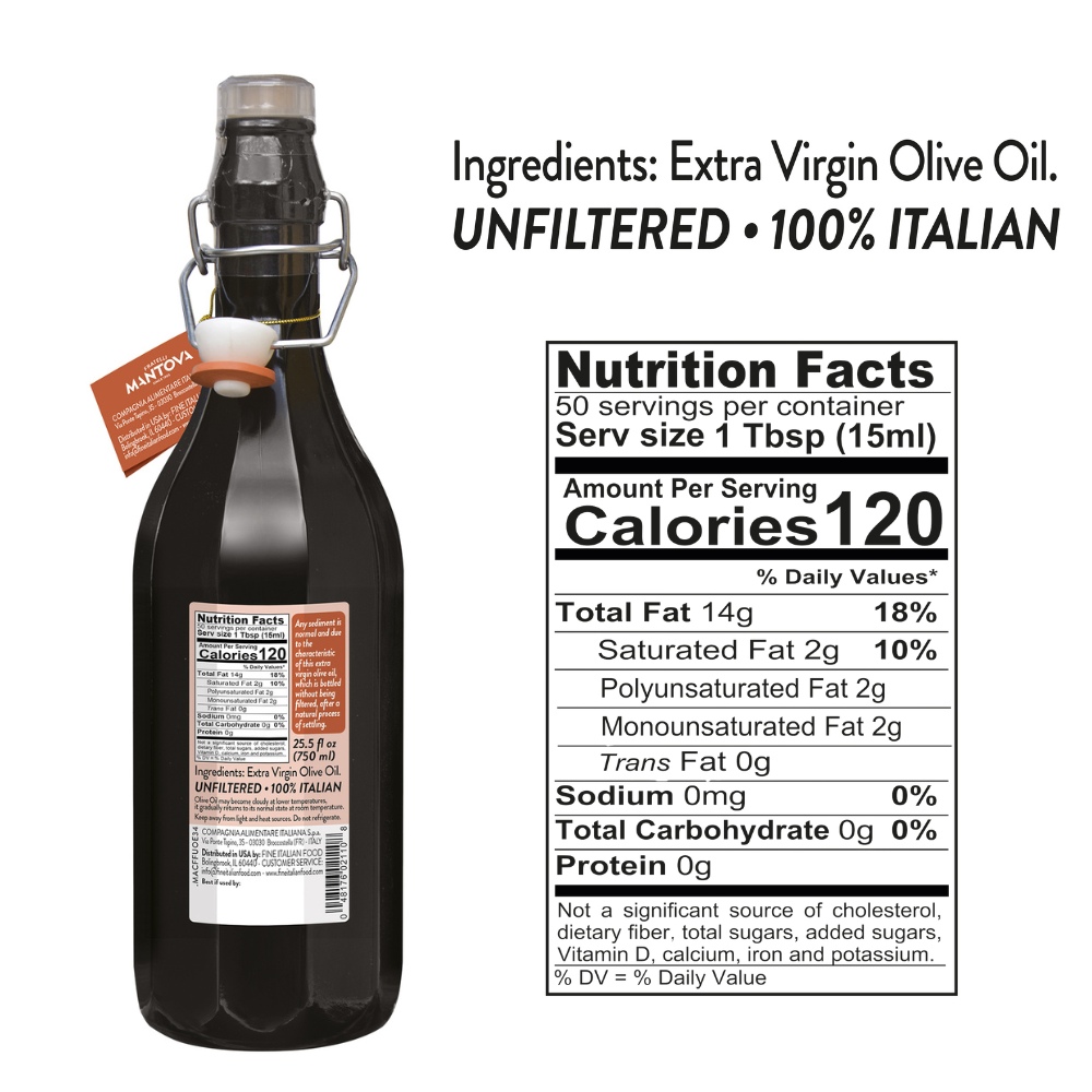 Mantova Fior Fiore Unfiltered Extra Virgin Olive Oil, 25.5 fl. oz