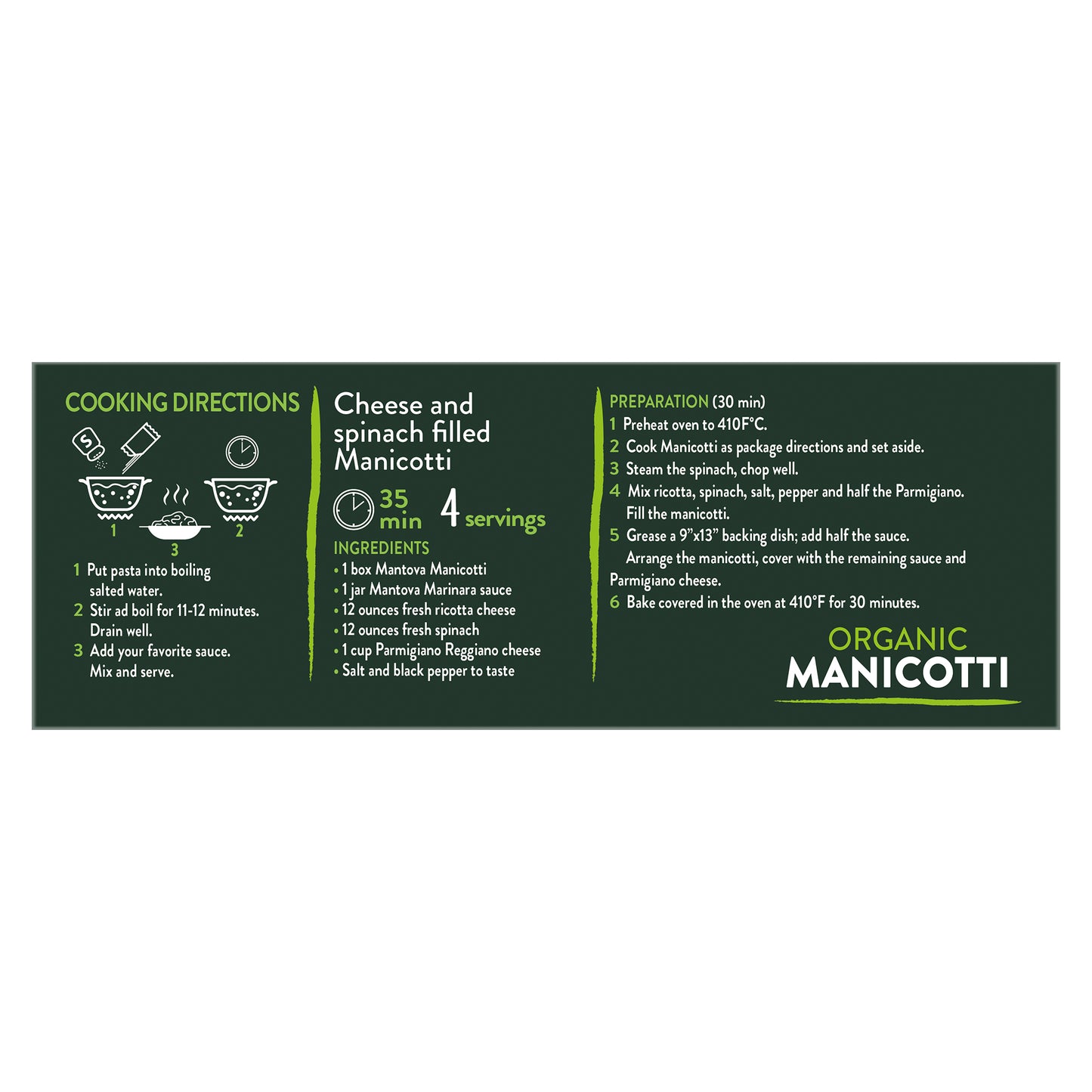 
                  
                    Organic Manicotti Pasta
                  
                