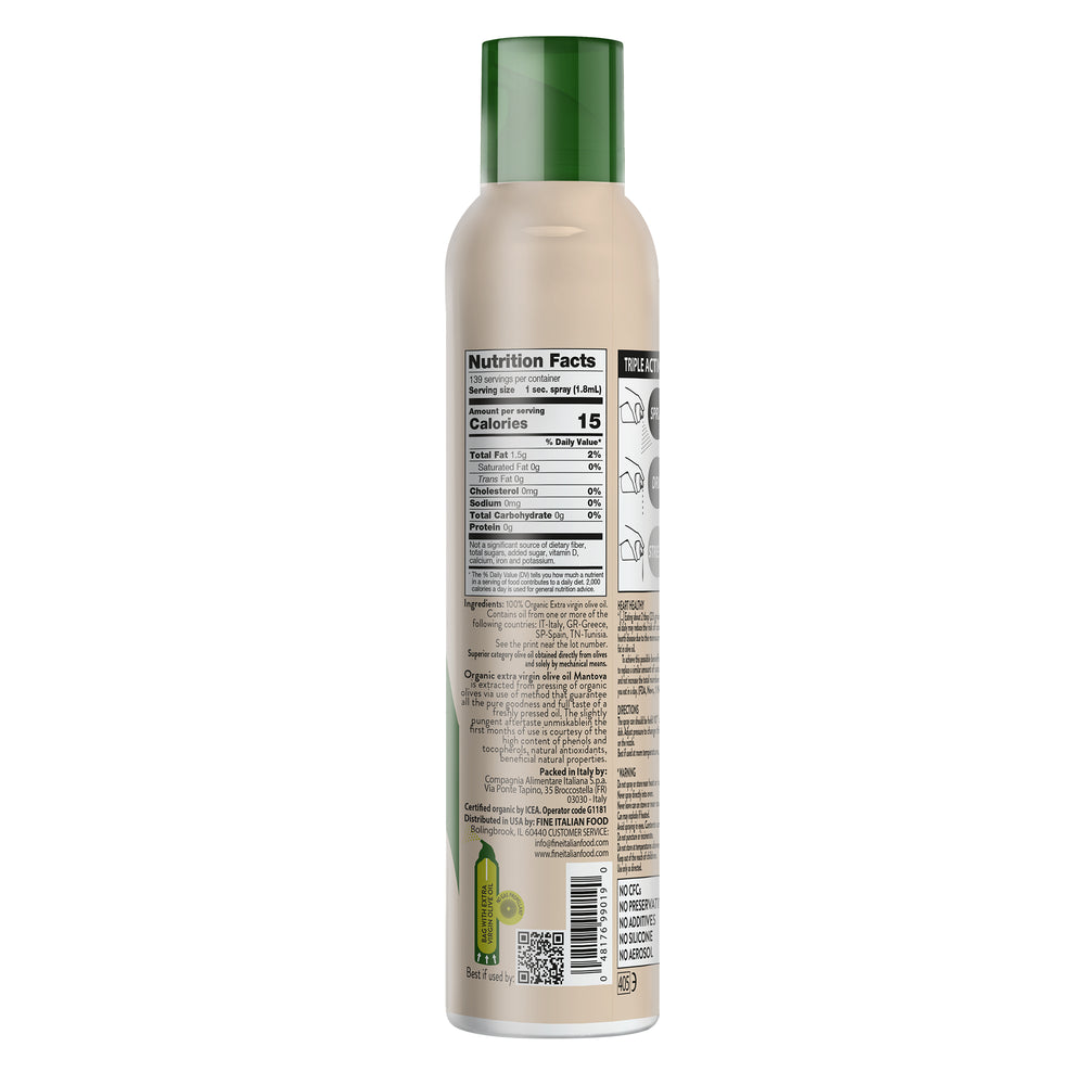 Organic Extra Virgin Olive Oil Spray, 8.5 oz. – Mantova Fine