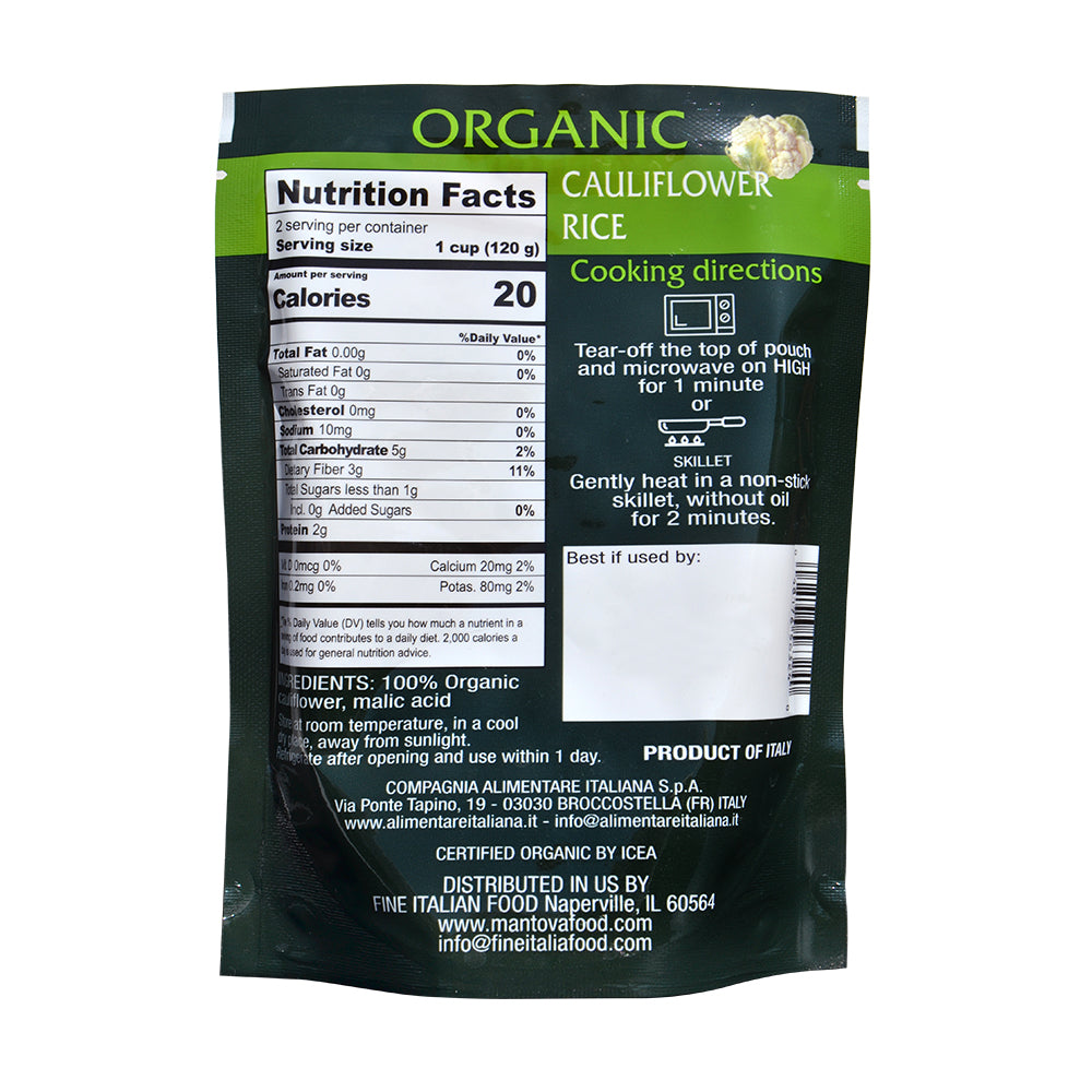 
                  
                    Mantova Organic Cauliflower Rice, 8.5 oz.
                  
                