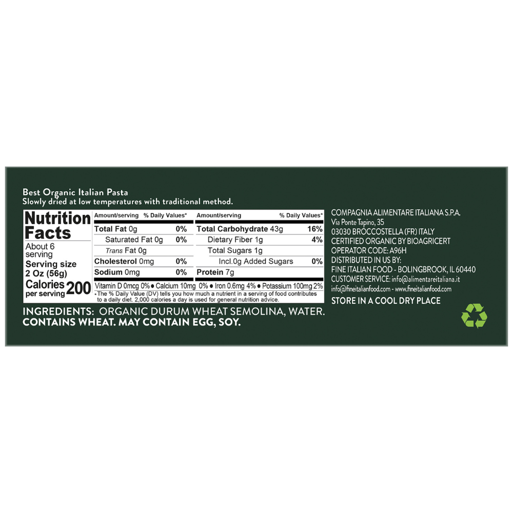 
                  
                    Organic Manicotti Pasta
                  
                