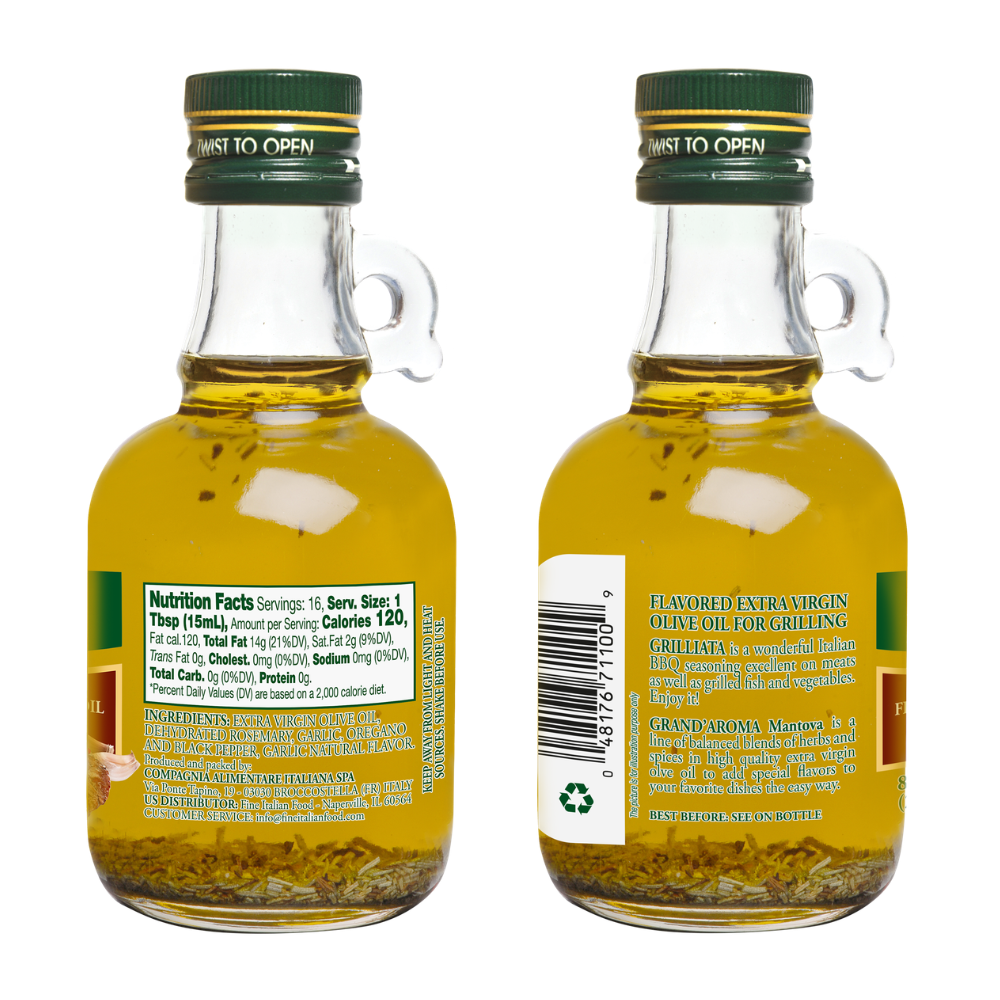 Mantova Grand'Aroma Grilliata Extra Virgin Oil, 8.5 oz. – Mantova