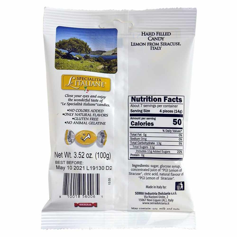 
                  
                    Le Specialità Italiane Hard Candy with Lemon of Syracuse PGI, 3.52 oz.
                  
                