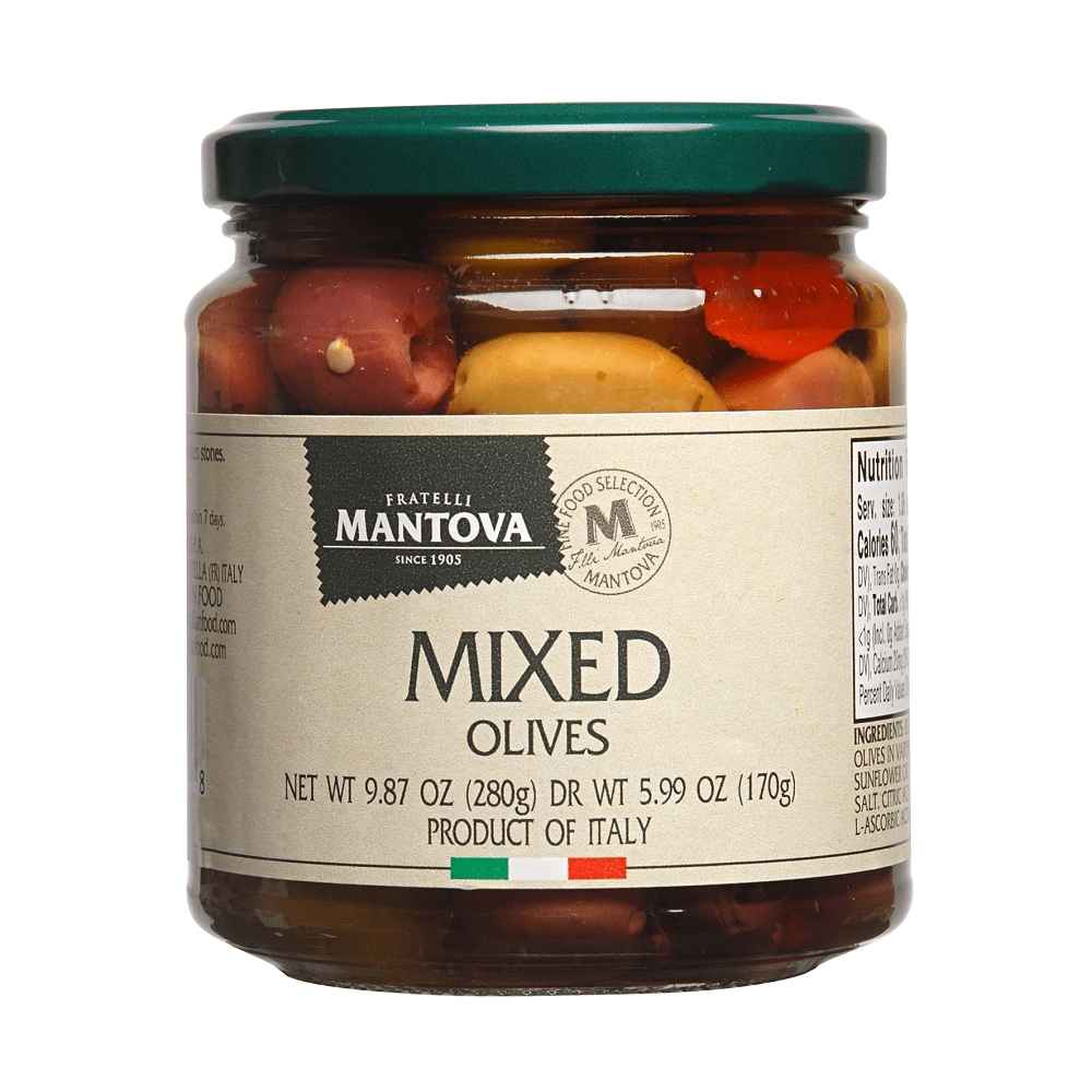 Mantova Mixed Olives, 9.87 oz. – Mantova Fine Italian Food