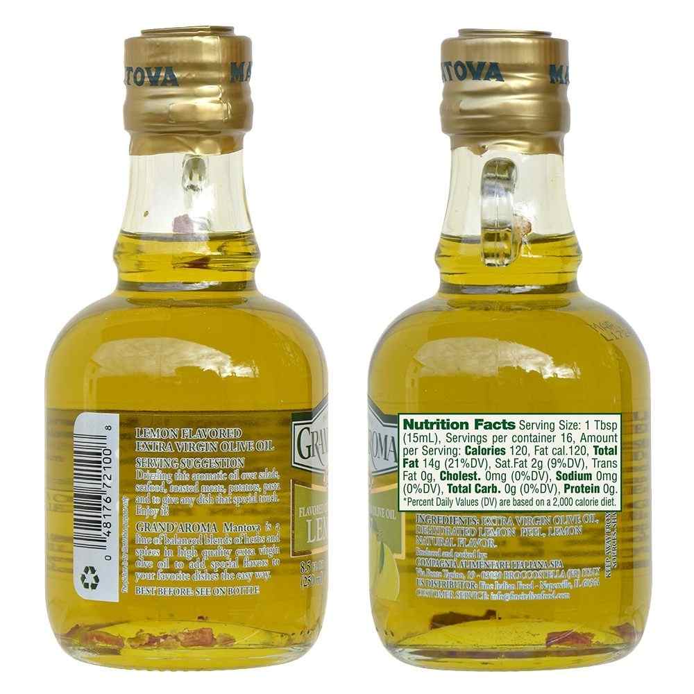 Mantova Grand'Aroma Lemon Extra Virgin Olive Oil, 8.5 oz