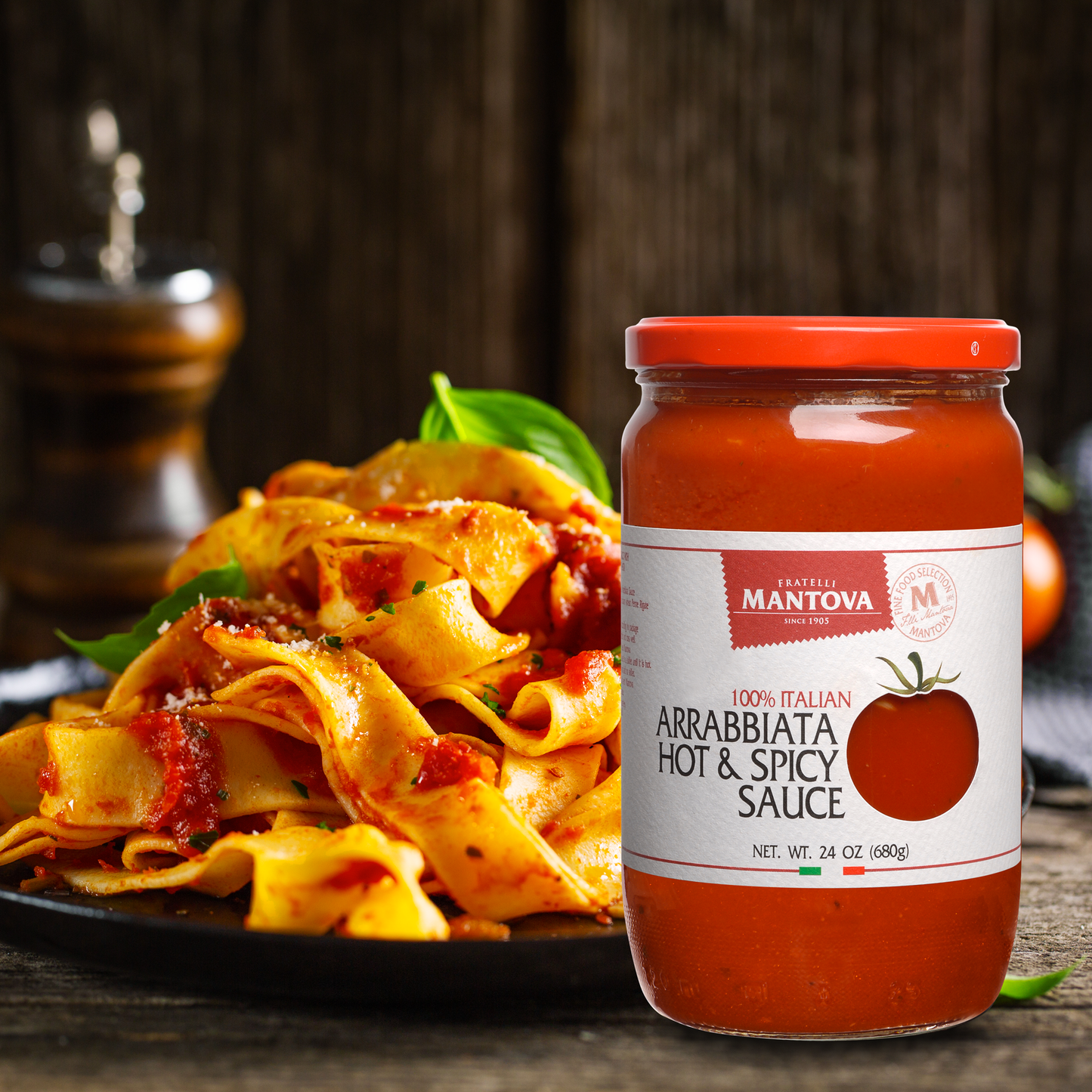
                  
                    Mantova Arrabbiata Hot & Spicy Sauce, 24 oz.
                  
                